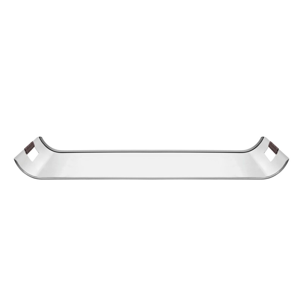 Bandeja Tramontina Quadrata Retangular em Aço Inox com Alças em Polietileno 51×36 cm - Comercial Campeã