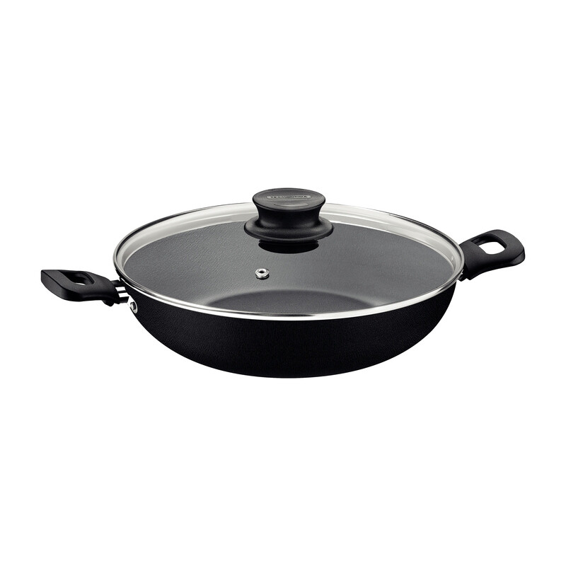 Panela Wok 28 cm Formia Preto - Comercial Campeã