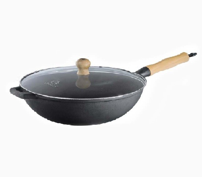 Panela Wok com tampa de vidro - Comercial Campeã