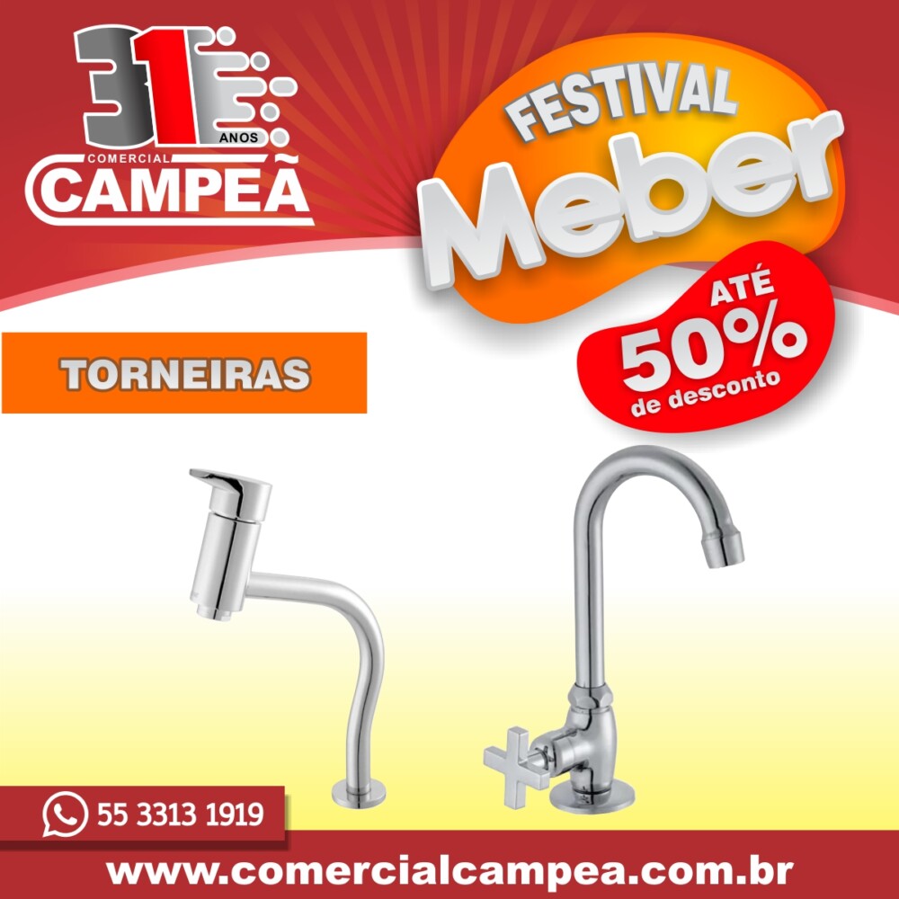 Torneiras Meber - Comercial Campeã