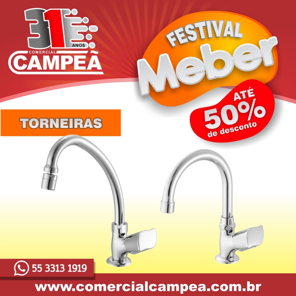 Torneiras Meber - Comercial Campeã