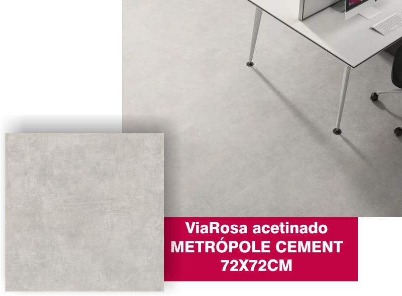 Metropole Cement, 72 x 72 cm - Comercial Campeã